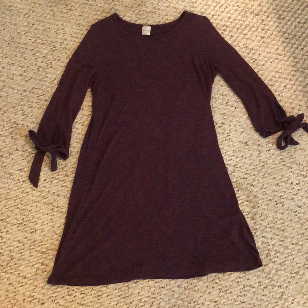 Lightweight striped sweater dress